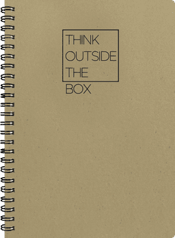 Memo Eco kaantega kausik, A5 ruut, 60 lehte, beež "Think outside the box"