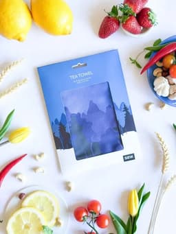 Köögirätik - Sini-must-valge