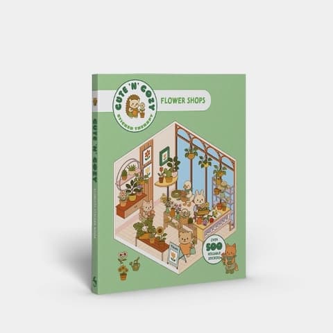 Cute ´n´ Cozy Sticker Therapy: Flower Shops: Over 500 reusable stickers!