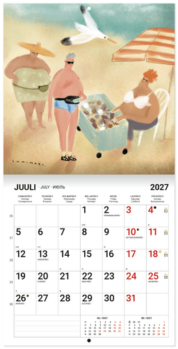 HEA TUJU kunstikalender 2027, ruut, klamberköide