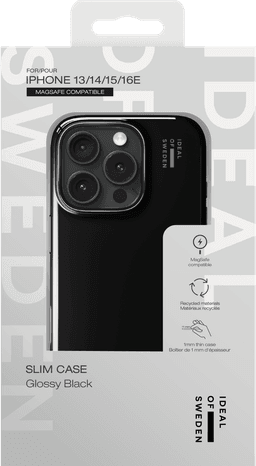 Slim Case iPhone 13/14/15/16E - Glossy Black MagSafe