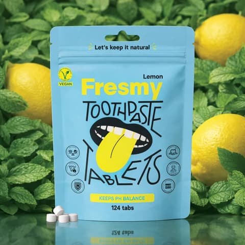 Fresmy sidrunimaitselised hambapesutabletid, 124 tk