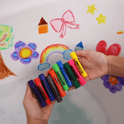 Arendav taaskasutatav komplekt raamat, templid, kriidi ja svamm Zimpli Kids  Baff paints