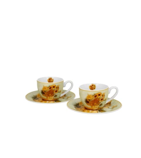 Espresso tasside & alustasside komplekt Sunflowers - V. van Gogh