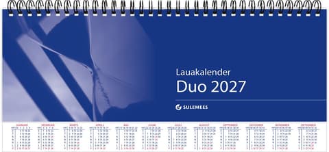 2027 Lauakalender DUO, korraga avatud 2 nädalat, spiraalköide
