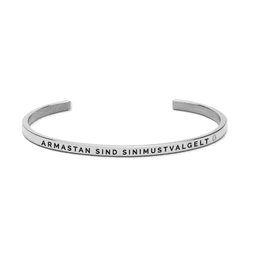 Olla käevõru ARMASTAN SIND SINIMUSTVALGELT Hõbe