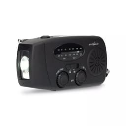 Hädaabi FM/AM  raadio käsikruvi, päikesepaneeli ja LED-taskulambiga 2000 mAh