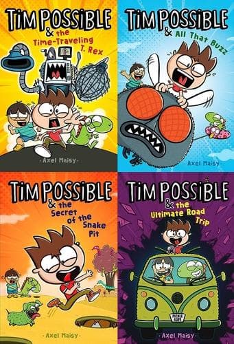 Tim Possible Out-Of-This-World Collected Set: Tim Possible & the Time-Traveling T. Rex; Tim Possible & All That Buzz; Tim Possible & the Secret of the Snake Pit; Tim Possible & the Ultimate Road Trip