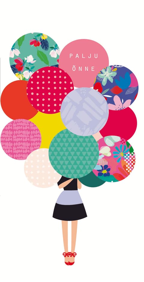 Rahakaart LD Tüdruk Õhupallidega