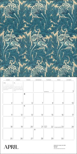 Seinakalender 2027 William Morris: Arts & Crafts Designs