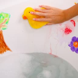 Arendav taaskasutatav komplekt raamat, templid, kriidi ja svamm Zimpli Kids  Baff paints