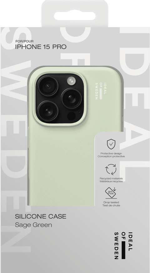 Silicone Case iPhone 15 Pro - Sage Green