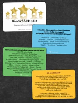 SUPERVÕIMED VÄÄRTUSED mäng, coaching- ja arengukaardid