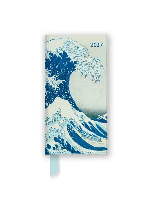 Kalendermärkmik Katsushika Hokusai: The Great Wave 2027 Luxury Slimline Pocket Diary Planner – Week to View