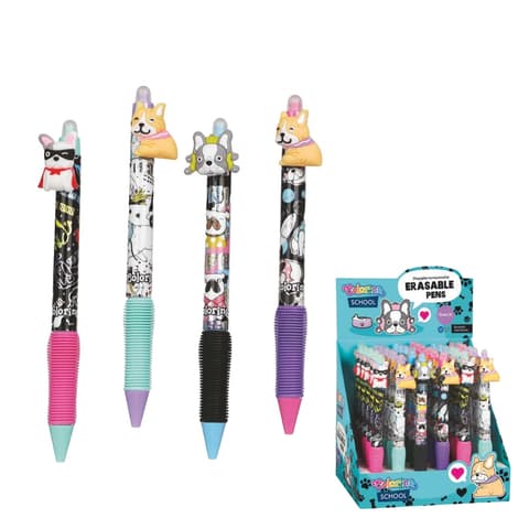 Colorino kustutatav tindipliiats, sinine, Koerad