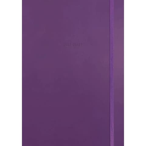 2027 Kalendermärkmik Fashion Diary Purple Soft Touch A5 Diary