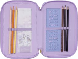 Täidetud pinal 3-lukuga Beckmann Unicorn Princess Purple