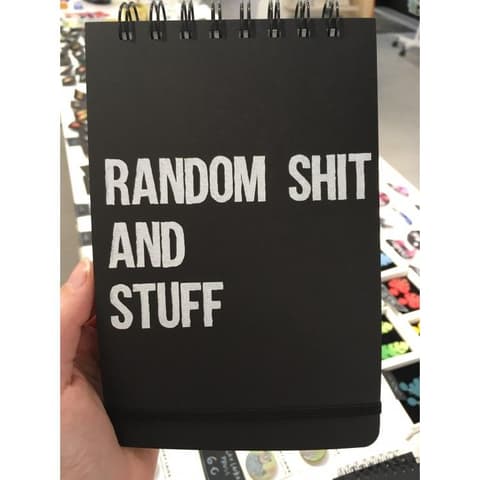 Märkmik pliiatsiga Random Shit and Stuff
