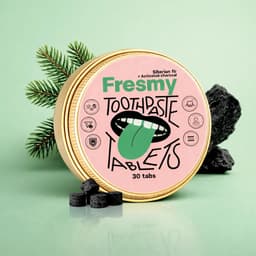 Fresmy hambapesutabletid siberi nulu ja aktiivsöega, 30 tk