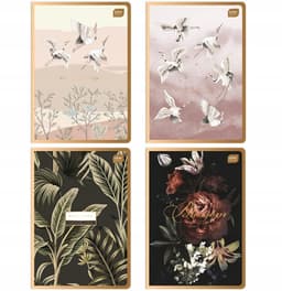 Kaustik A5 SATIN GOLD 80 lehte ruuduline, kaas kuldse läikega