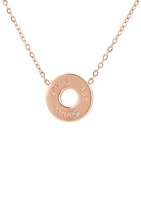 Kaelakee ÄGE ARMAS EMME / ALATI ME SÜDAMES roosa kulla värvi