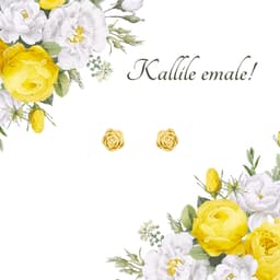 Sõnumikaart Kõrvarõngad "Kallile emale!"