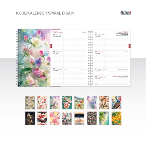 2026/2027 Timer Koolikalender Spiral DISAIN