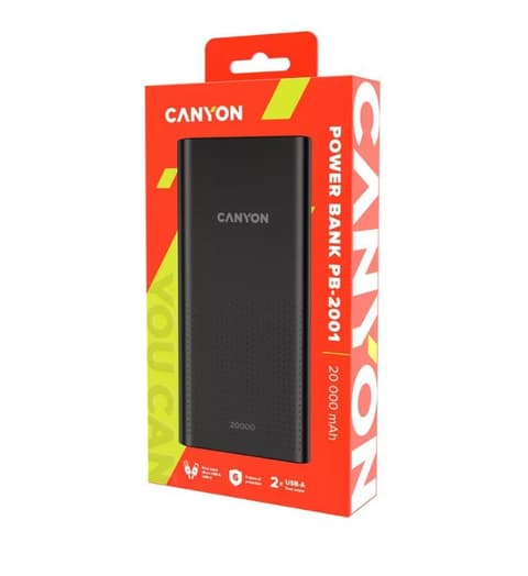 Akupank Canyon PB-2001 20000mAh 2xUSB, Must