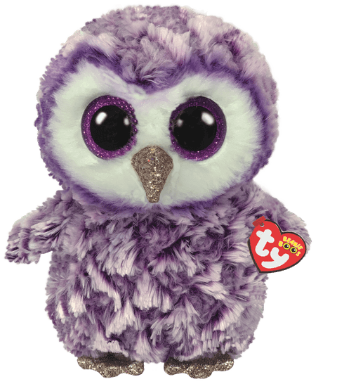 Pehme kaisuloom TY MOONLIGHT - owl purple reg