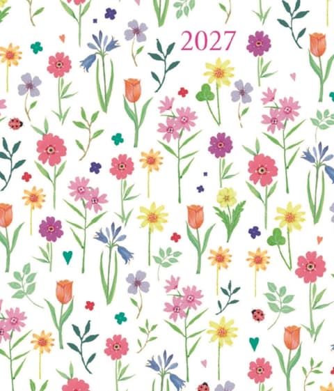 2027 Kalendermärkmik Fashion Diary Ditsy Sq Pk D