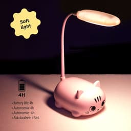 LED laualamp Kitty B2F, roosa, painduva kaelaga, USB, soe valgus Miquelrius