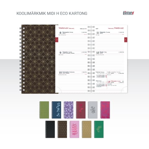 2026/2027 Timer Koolimärkmik MIDI "H" ECO Kartong