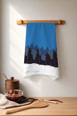 Köögirätik - Sini-must-valge