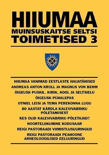 Hiiumaa Muinsuskaitse Seltsi Toimetised nr 3