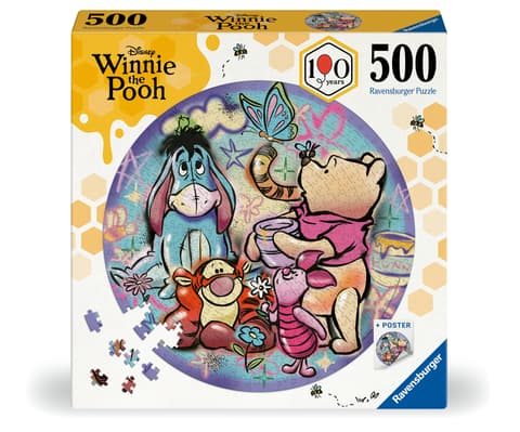 Ravensburger pusle 500 tk ümmargune: Karupoeg Puhh ja sõbrad
