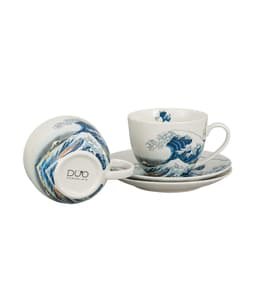 Tasside & alustasside komplekt THE GREAT WAVE - K. Hokusai