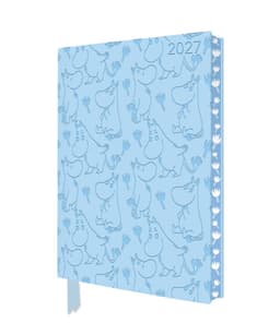 Kalendermärkmik Moomin and Flowers 2027 Artisan Art Vegan Leather Diary Planner - Page to View with Notes