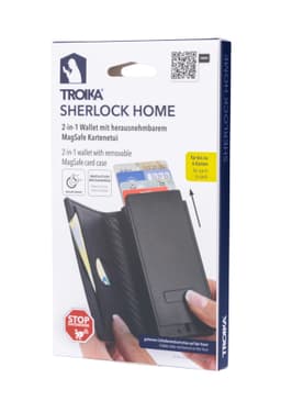 Troika kaarditasku nahast kaantega, must