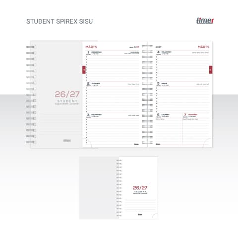 2026/2027 Timer Student Spirex sisu