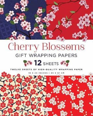 Cherry Blossoms Gift Wrapping Papers - 12 Sheets: 18 x 24 inch (45 x 61 cm) Wrapping Paper