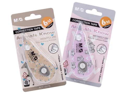 Korrektuurroller M&G Animal Planet 5mm 6m assortii blistril