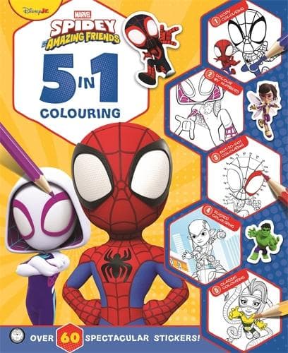 Spidey & Friends: 5-in-1 Colouring: A heroic colouring and sticker adventure