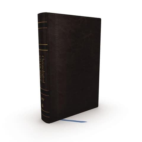 NIV, Chronological Study Bible, Leathersoft, Black, Comfort Print: Holy Bible, New International Version
