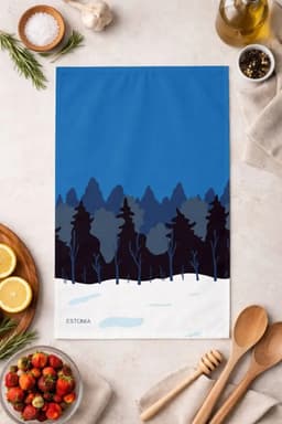 Köögirätik - Sini-must-valge