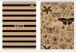 Spiraalkirjaplokk A5 KRAFT 100 lehte ruuduline, aukudega, perforeeritud