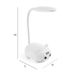 LED laualamp Kitty B2F, valge, painduva kaelaga, USB, soe valgus Miquelrius