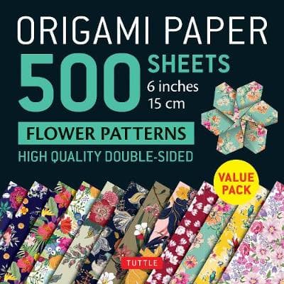 Origami Paper 500 sheets Flower Patterns 6" (15 cm): Tuttle Origami Paper: Double-Sided Origami Sheets Printed with 12 Different Patterns (Instructions for 6 Projects Included)