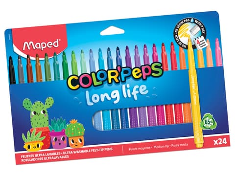 Viltpliiats Maped ColorPeps Long Life2 24tk