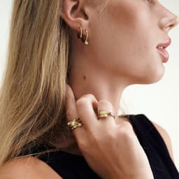 Kõrvarõngad Timi Nilea - Crystal Hoop, Gold