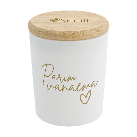 Sojavahast lõhnaküünal Passion 140g, sõnumiga Parim vanaema